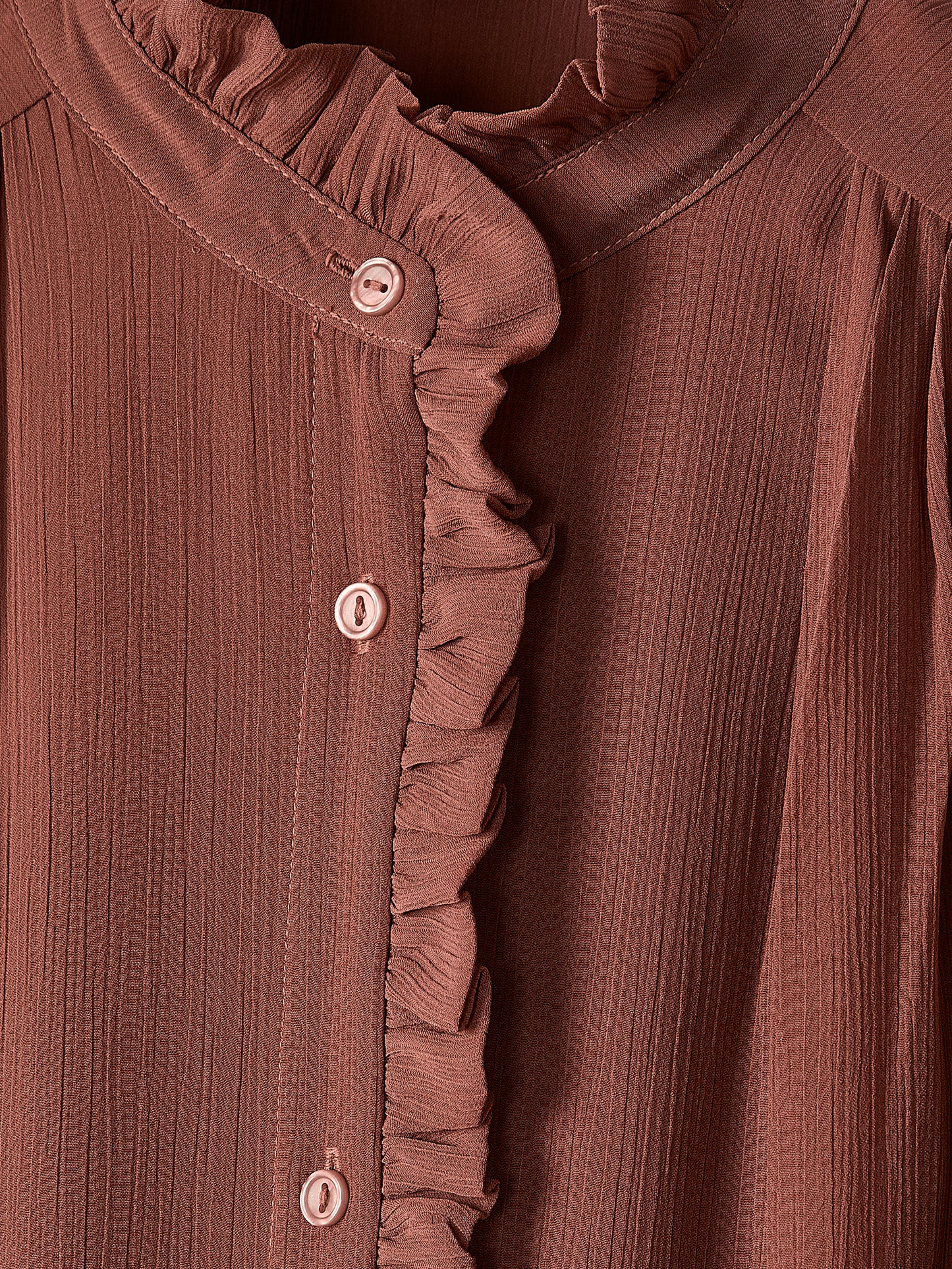 Long-Sleeve Mock-Neck Buttoned-Down Midi Dress