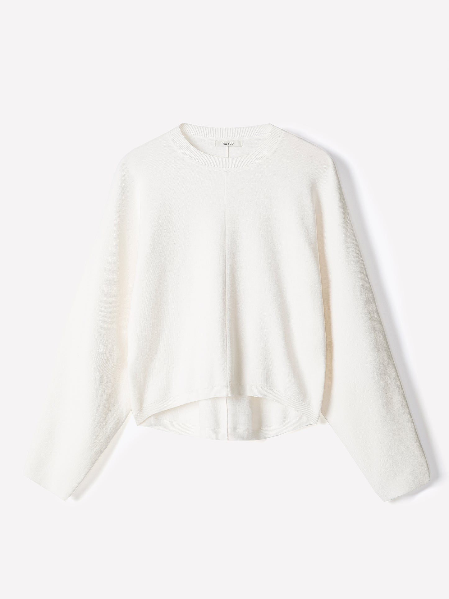 Knit Sweater Dolman Sleeve Cotton Blend