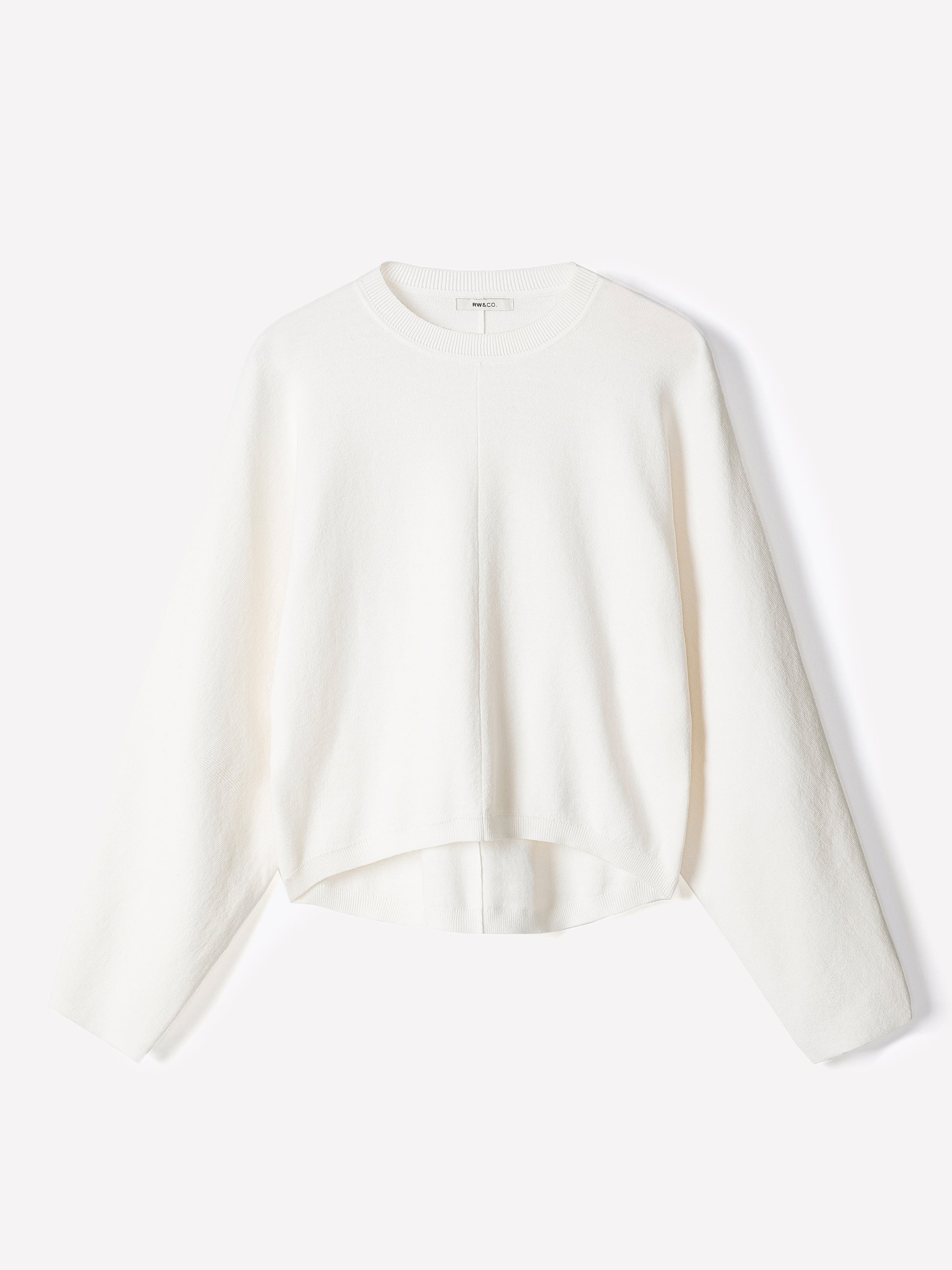 Knit Sweater Dolman Sleeve Cotton Blend