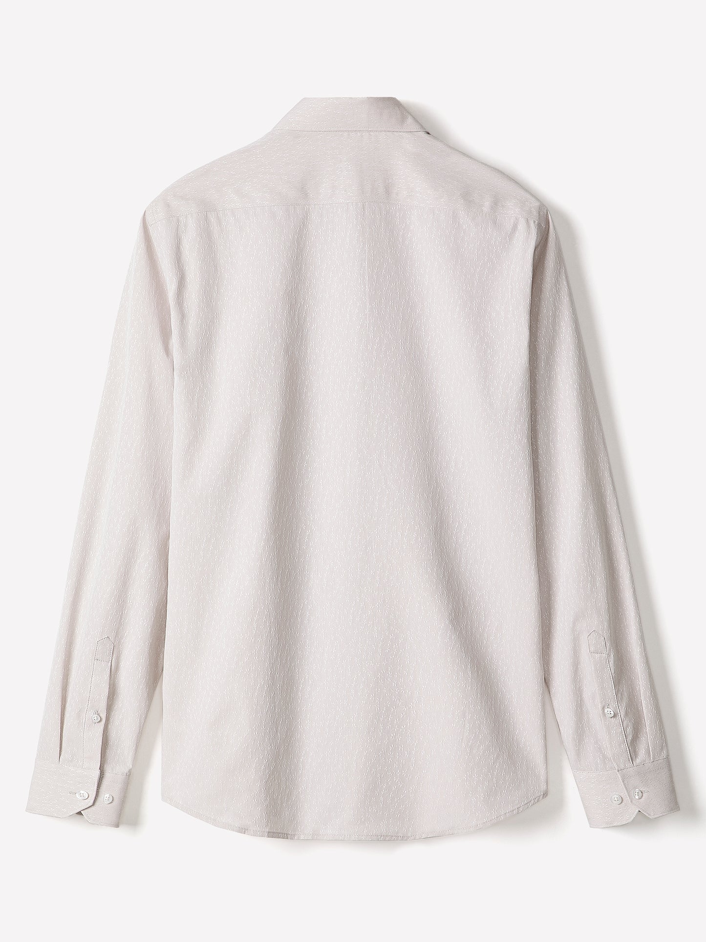 Slim-Fit Dress Shirt with Floral Pattern