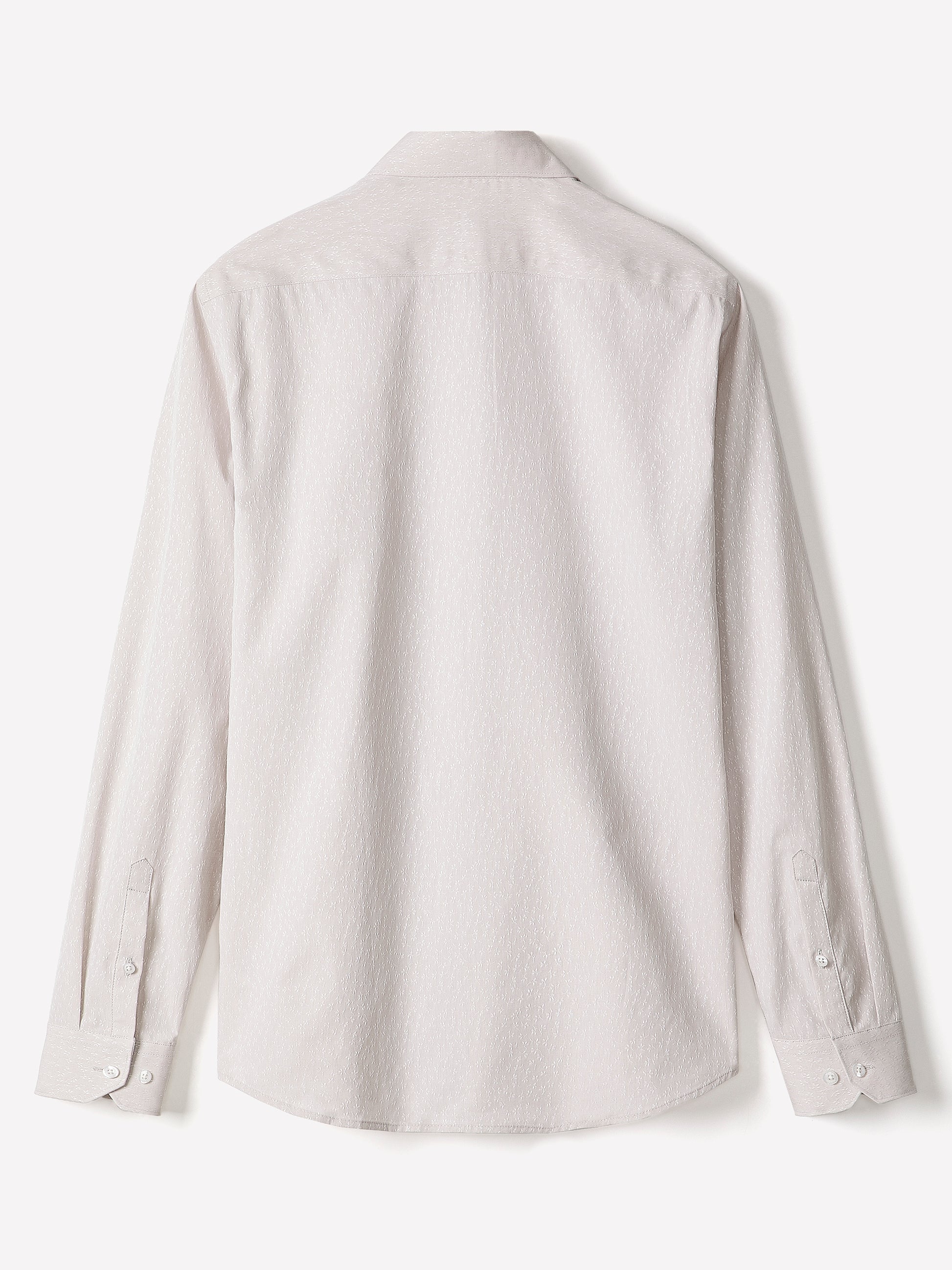 Slim-Fit Dress Shirt with Floral Pattern