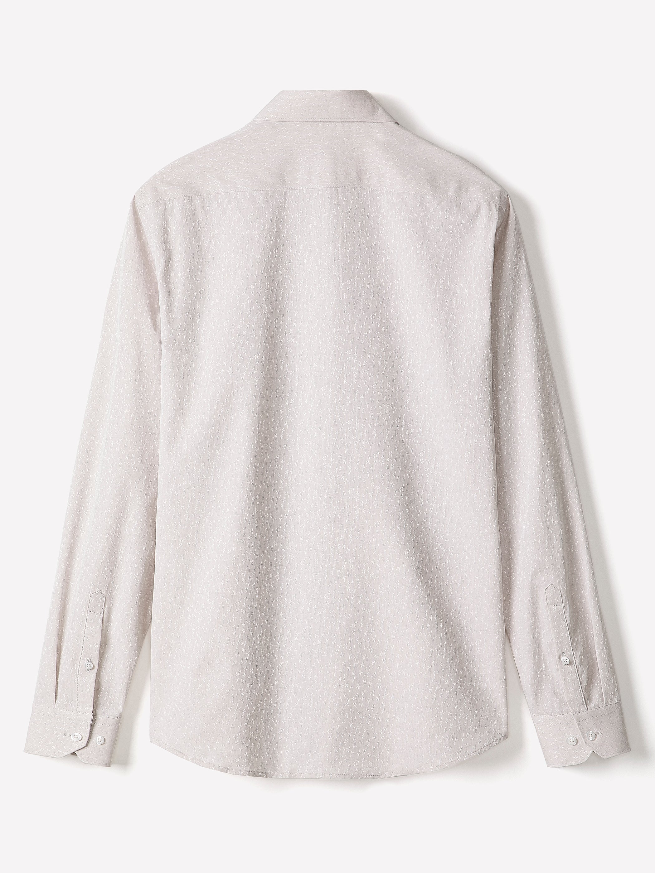 Slim-Fit Dress Shirt with Floral Pattern