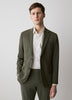 Slim-Fit Dark Green Suit Blazer