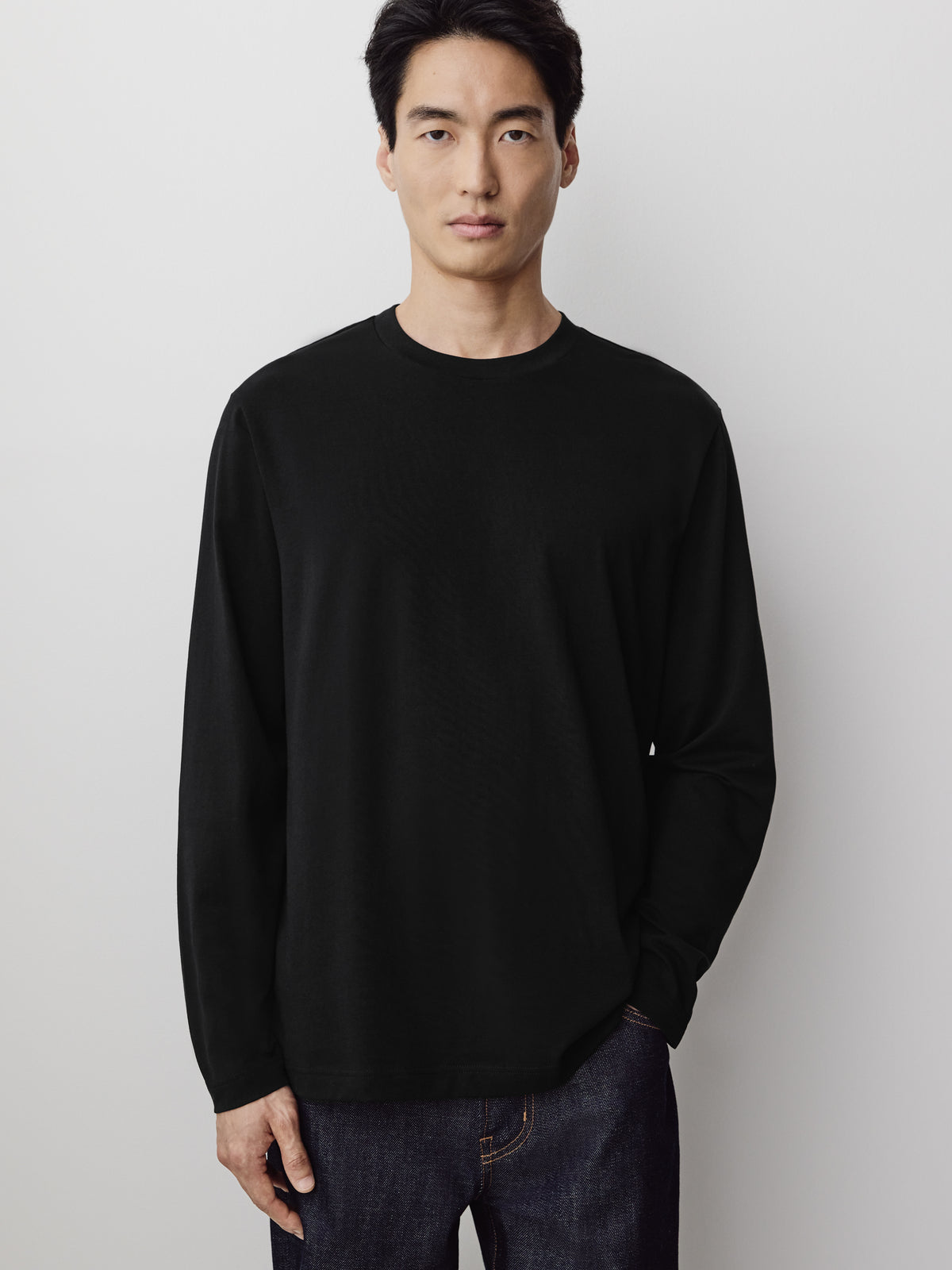 Long Sleeve Supima Cotton Crew Neck Shirt