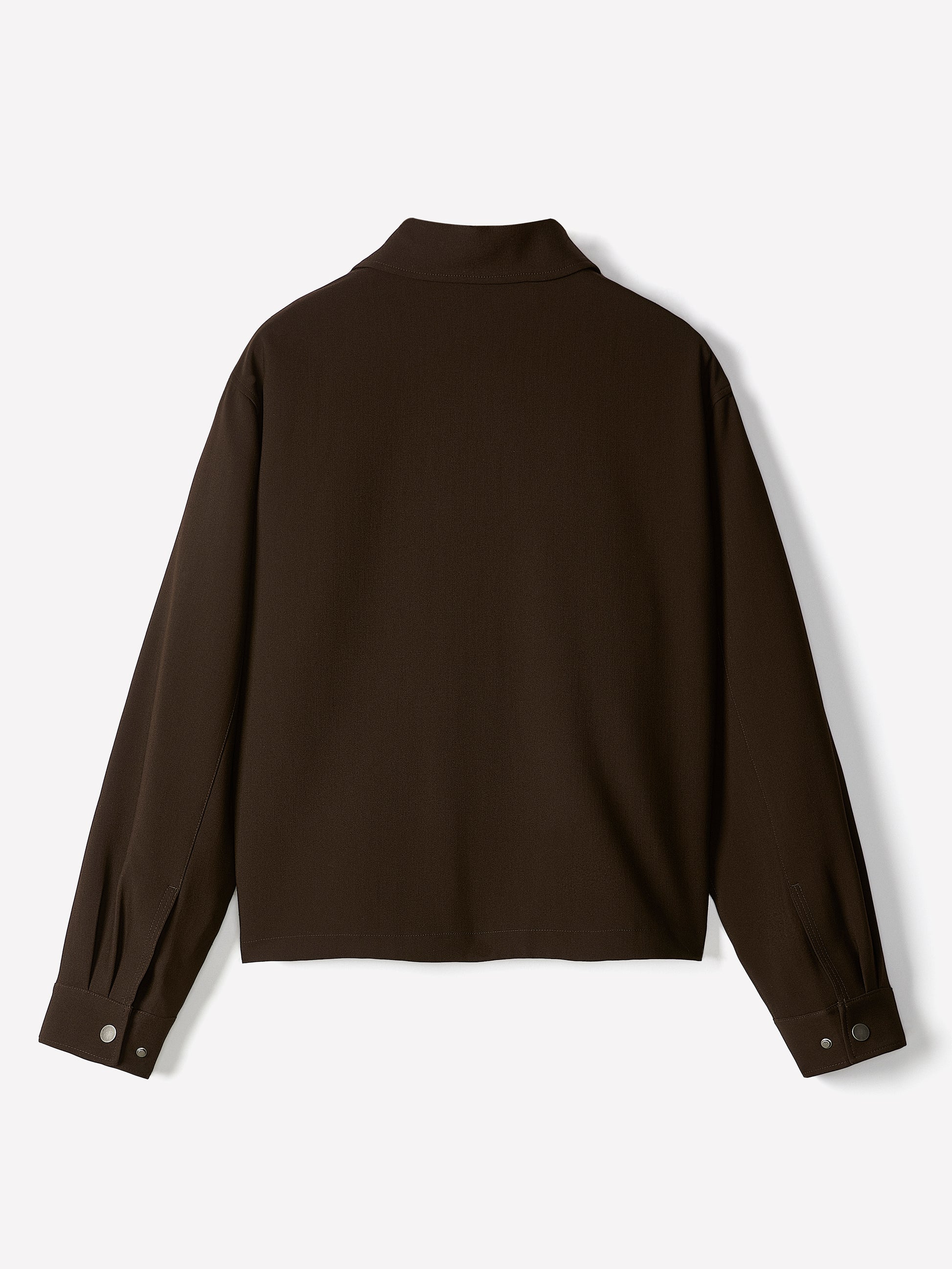 Men's Woven Jacket with Snap Closure