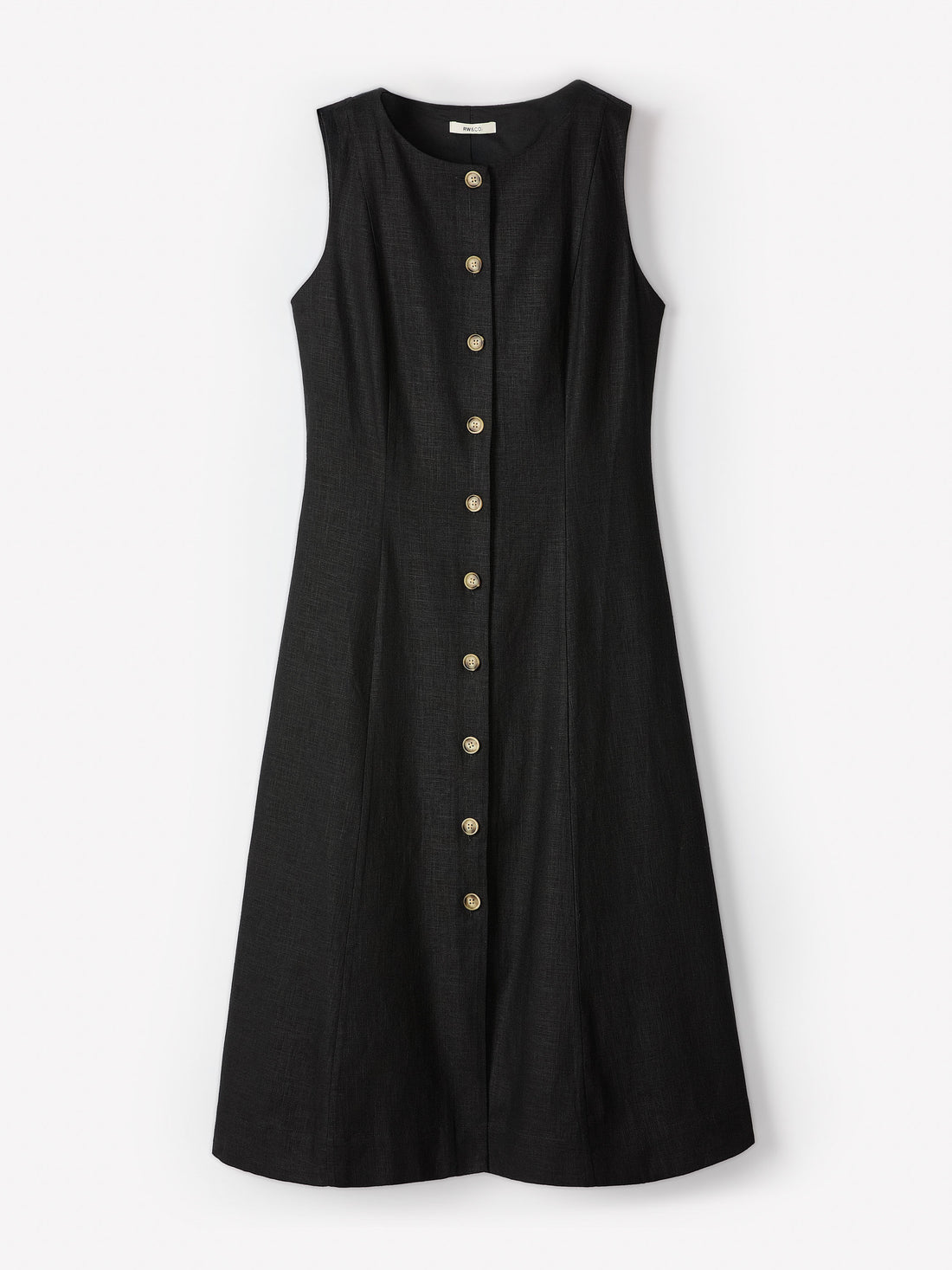 chinese dress ladies Women's Sleeveless Linen-Blend Midi Dress with Crew Neck – RW&CO