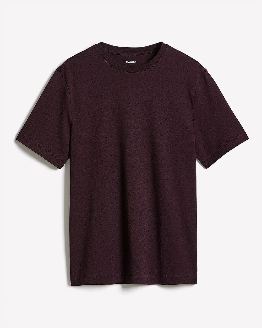 Solid Short-Sleeve Crew-Neck Tee