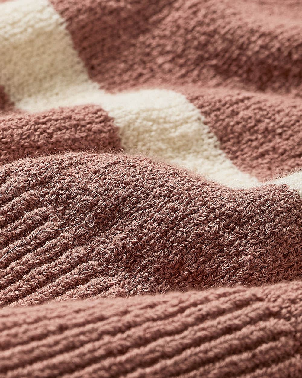 Short-Sleeve Bouclé Polo Sweater