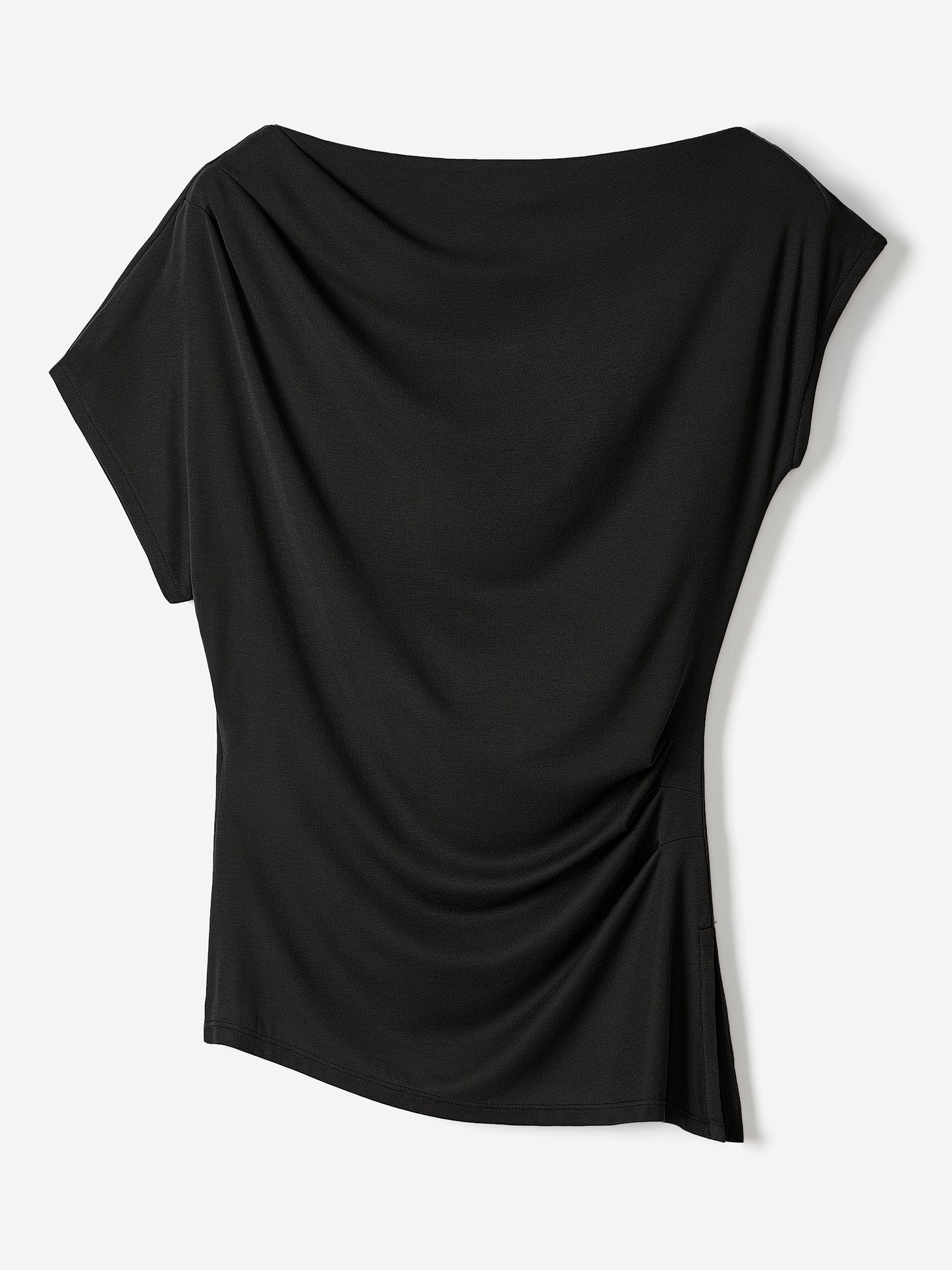 Off-Shoulder Knit Top in Silk Jersey