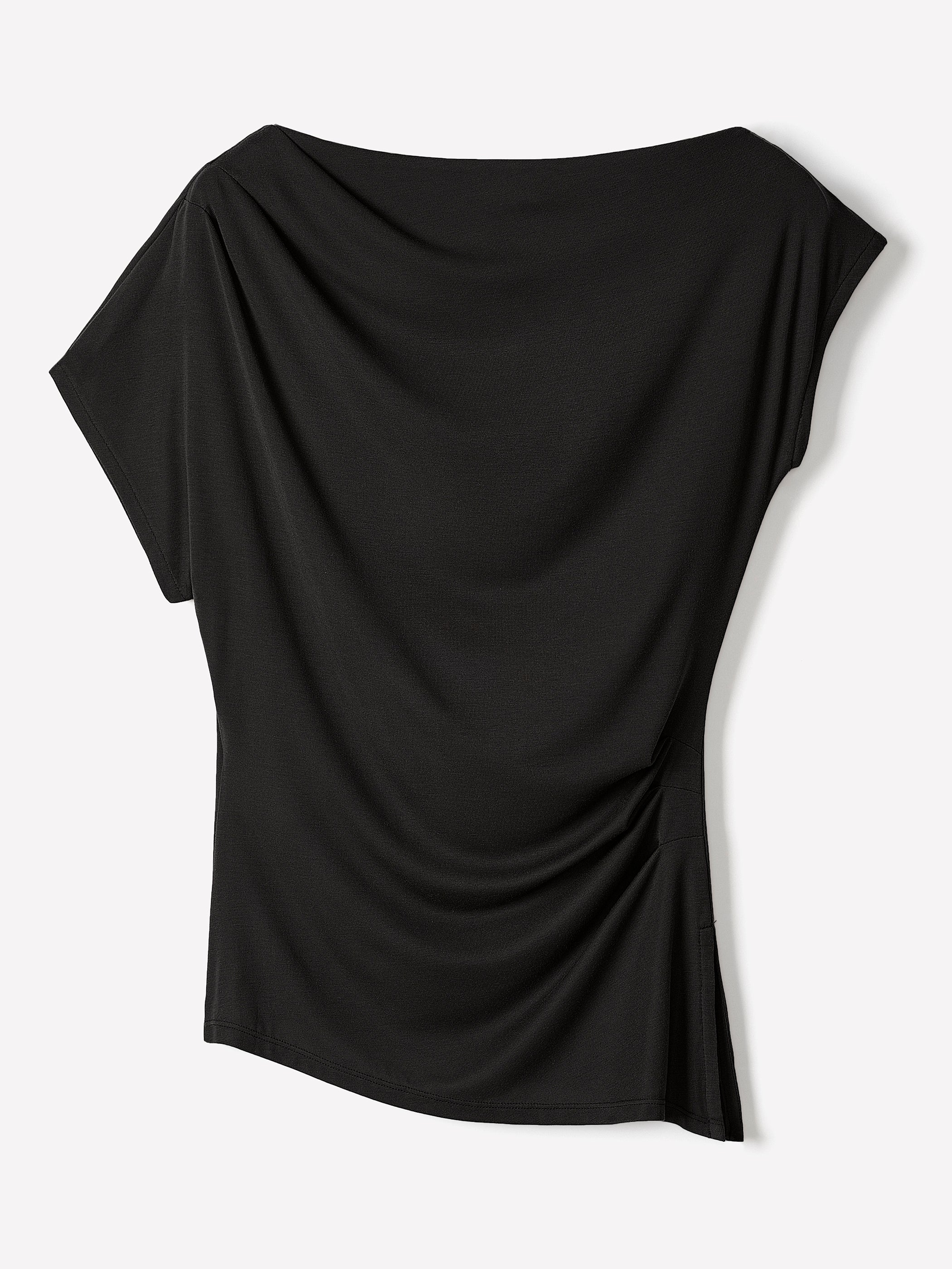 Off-Shoulder Knit Top in Silk Jersey
