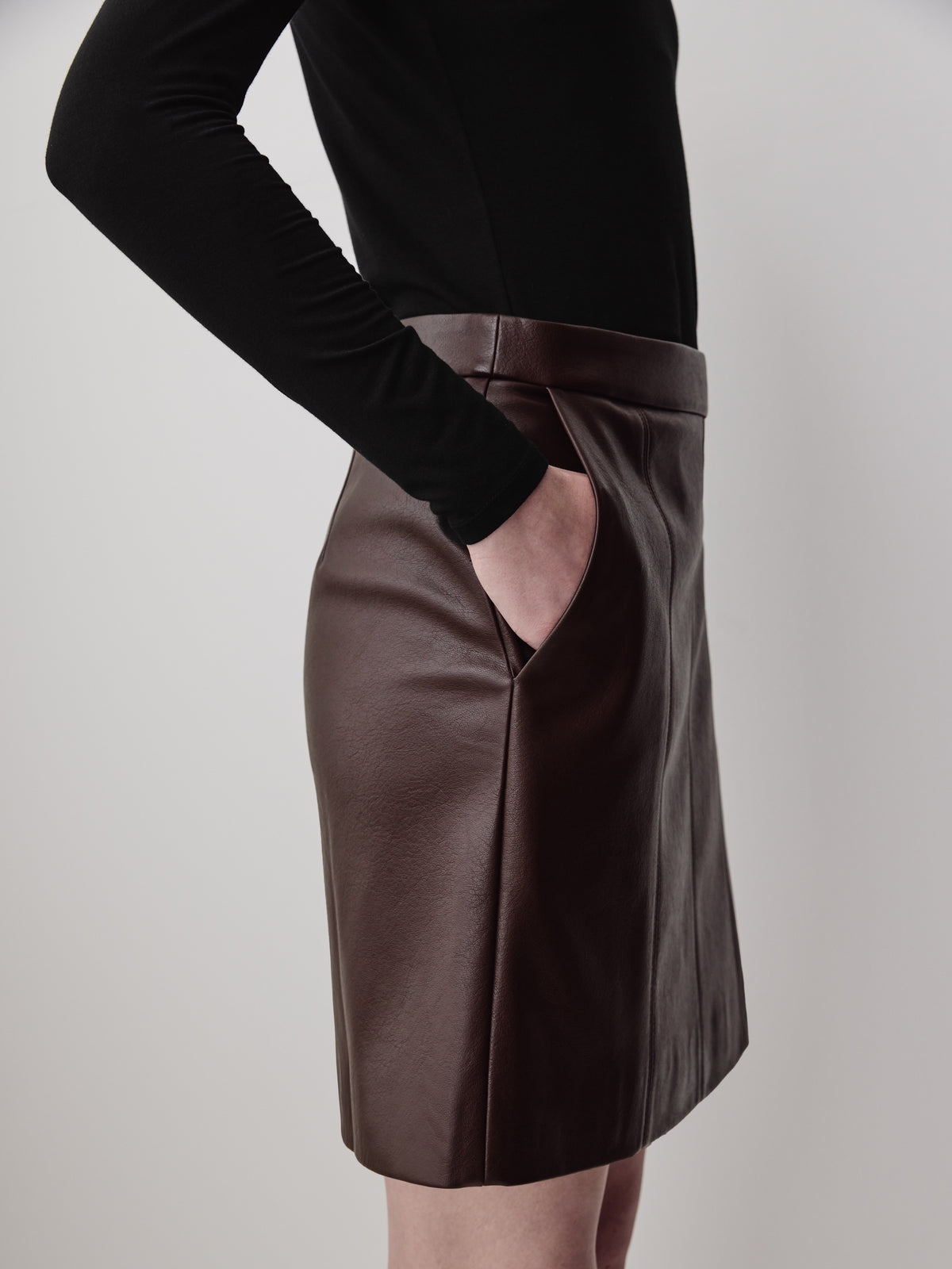 Faux Leather Mini Skirt