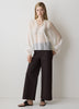 Woven Lyocell Voile Puff Sleeve Blouse