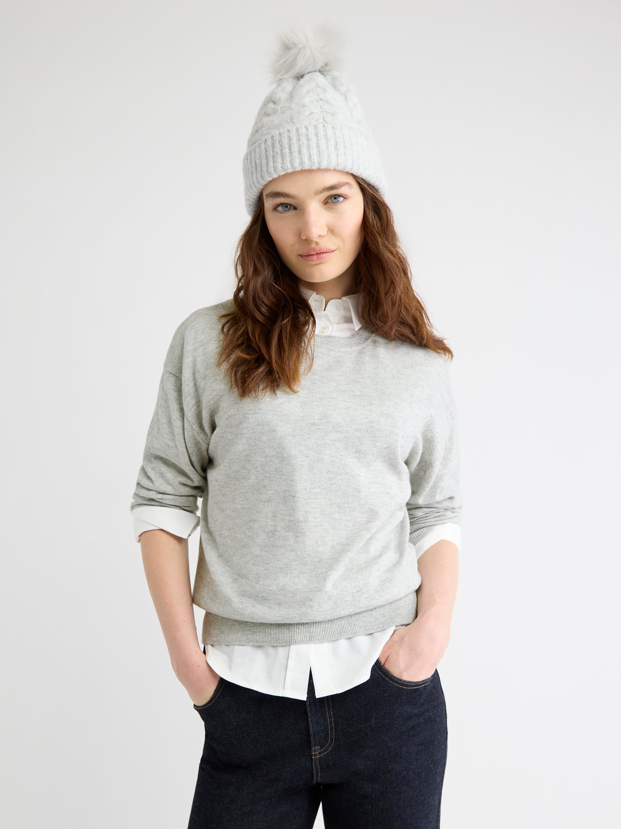 Long-Sleeve Crew-Neck Sweater