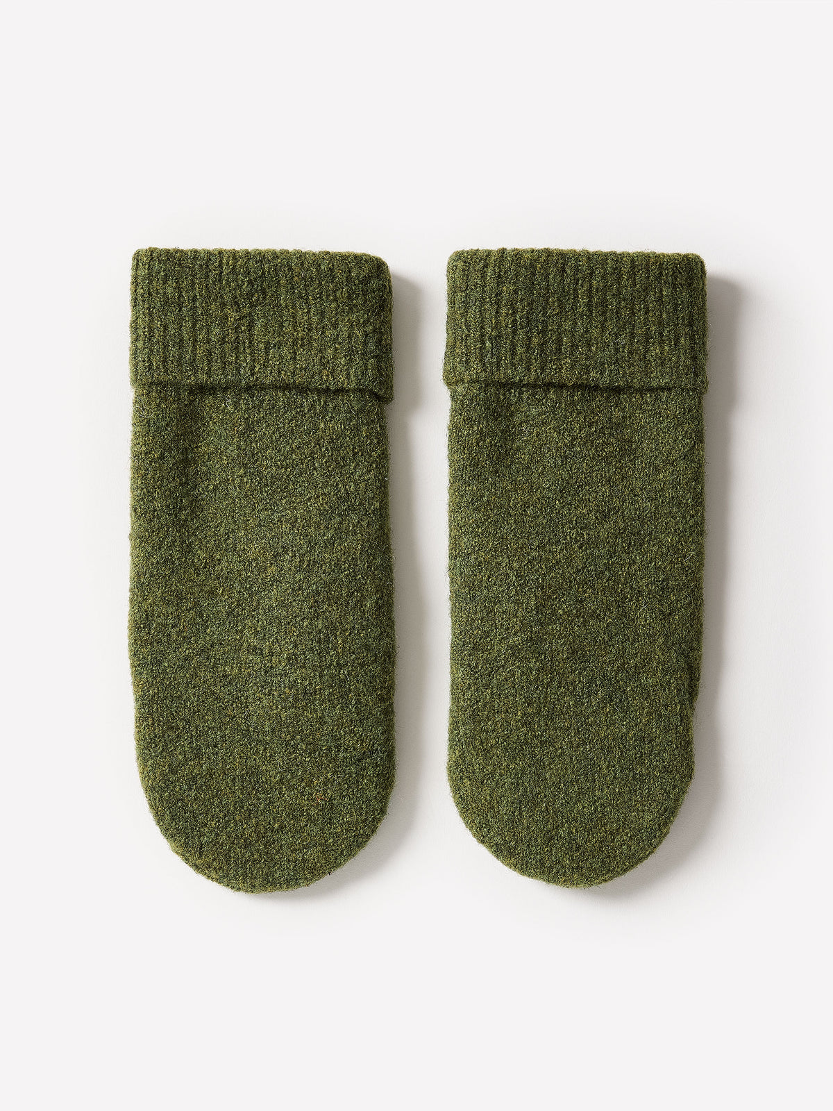 Brushed Jersey Knit Flip Mittens with Wool Blend