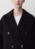 Relaxed-Fit Wool-Blend Double-Breasted Coat