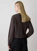 Knit Sweater Cardigan Sculpted Sleeve