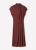 Knit Midi Dress With Belted Neck
