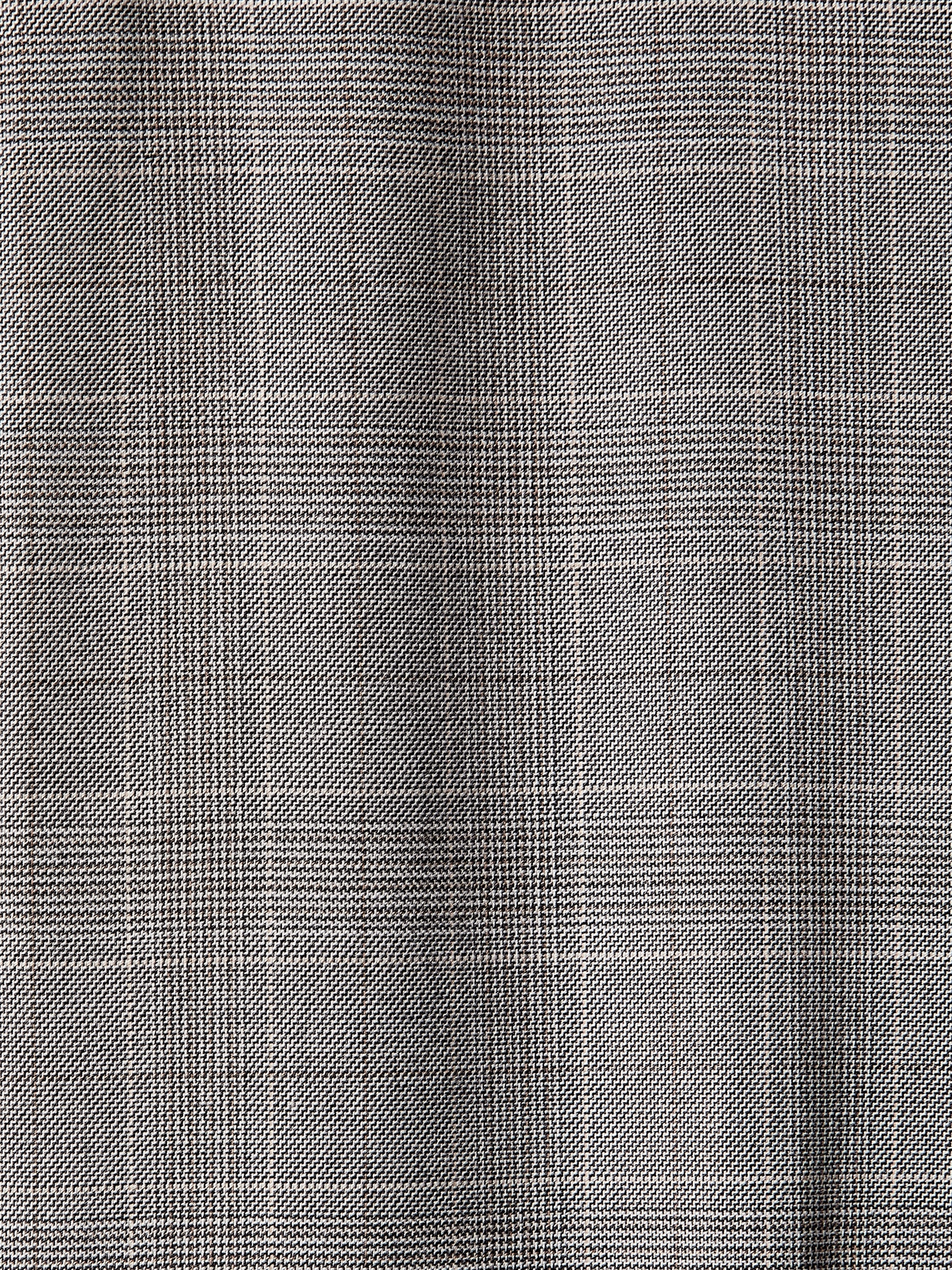 Slim-Fit Checkered Grey Suit Pant