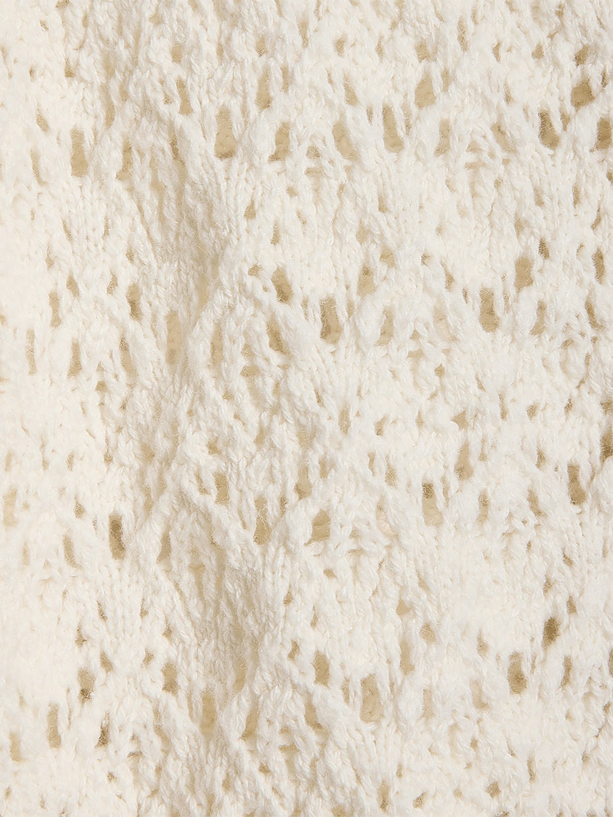 Cardigan Court à Manches Longues en Mailles de Fantaisie