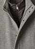 Wool Blend Funnel Topcoat for Men