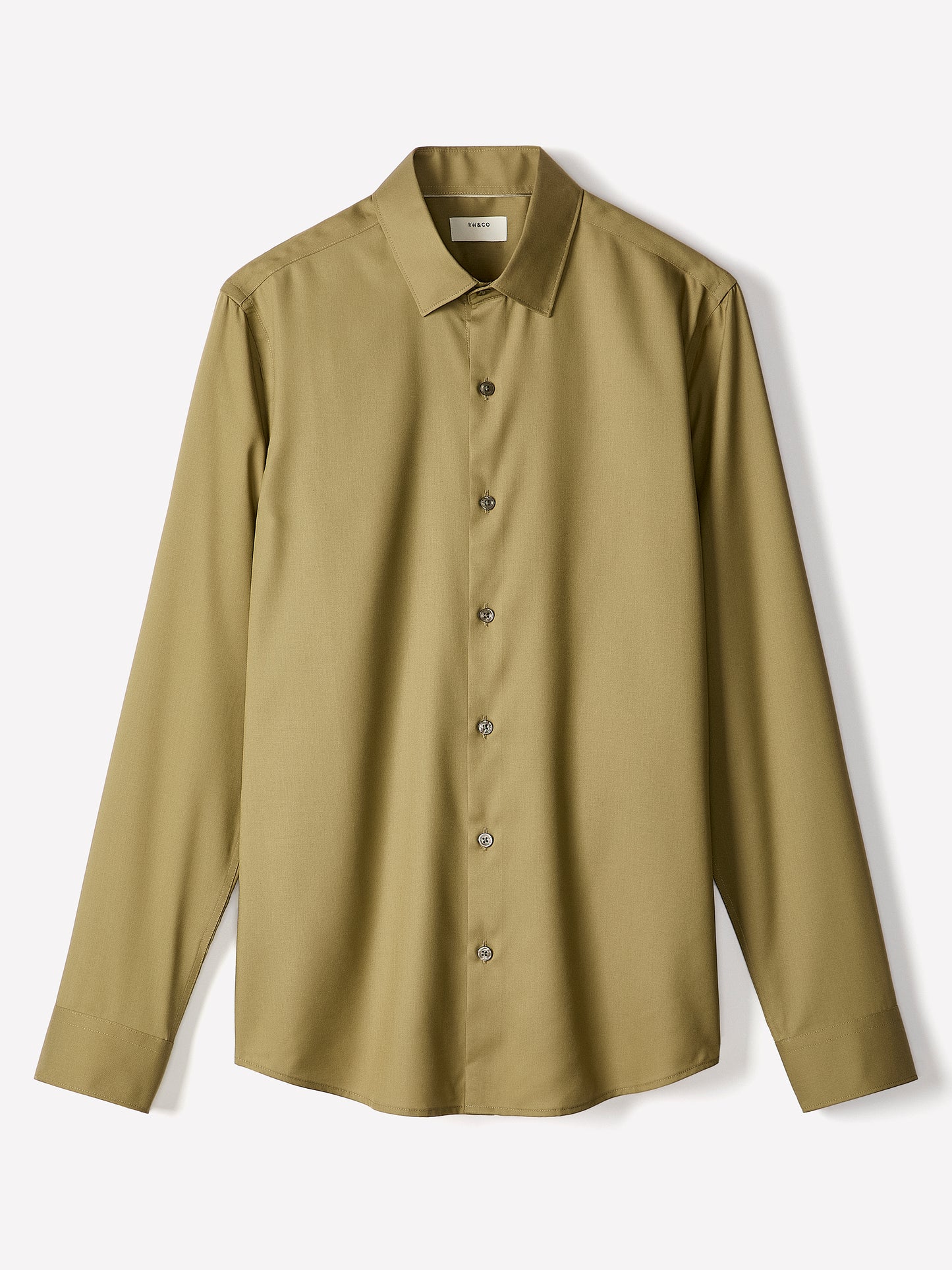 Slim-Fit Solid Twill Dress Shirt