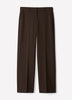 Woven Wide Leg Pant Mid Rise Stretch Fabric