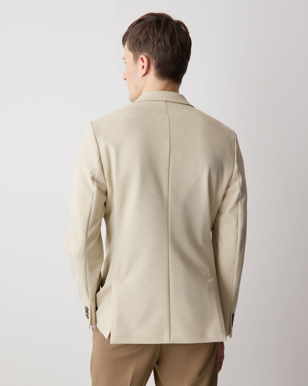 Veston en Tricot à Coupe Étroite