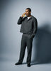 Straight Knit Pinstripe Wool Blend Pant