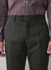 Slim Fit Wool Blend Charcoal Check Blazer