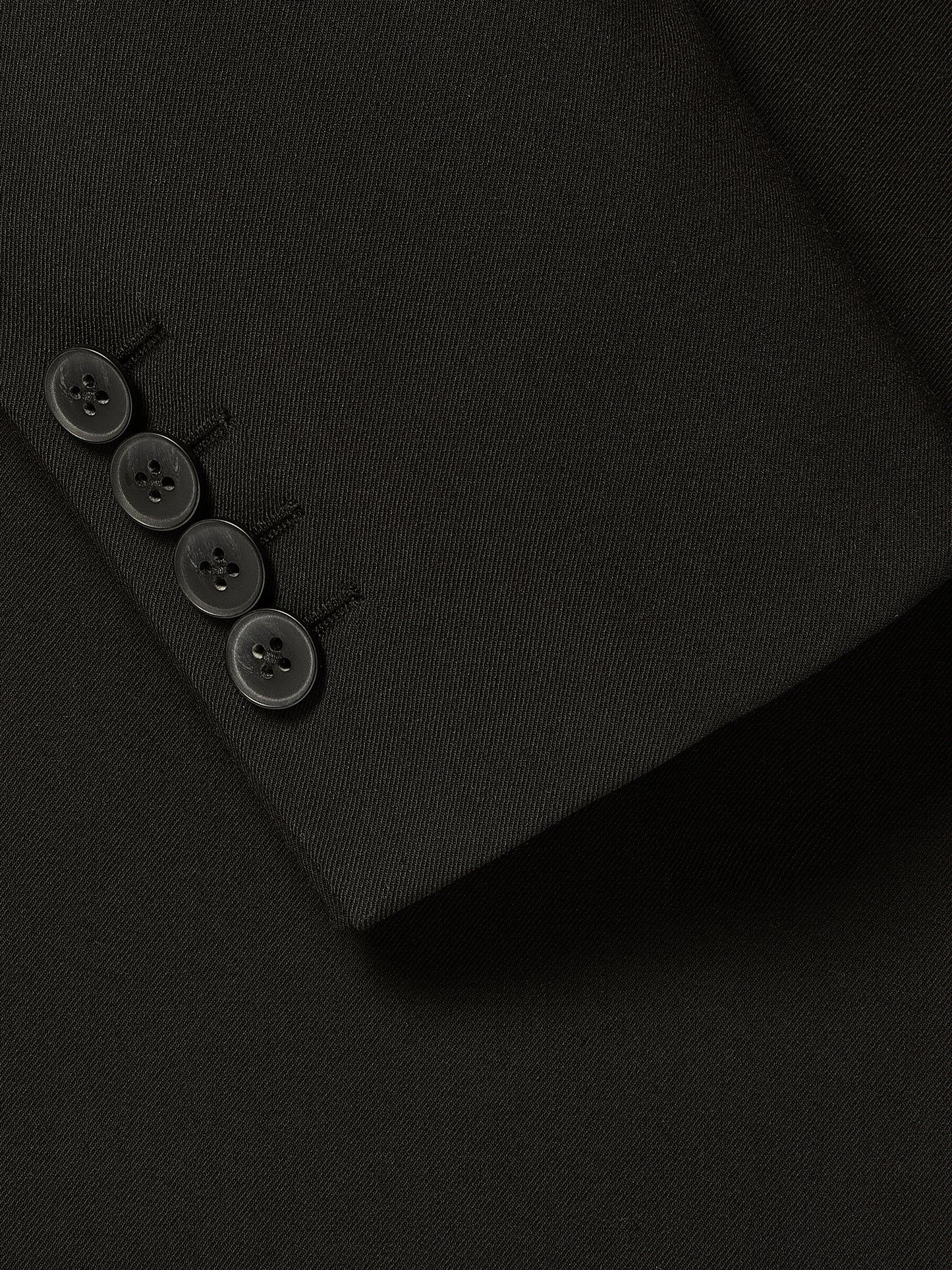 Relaxed-Fit Two-Button Twill Blazer