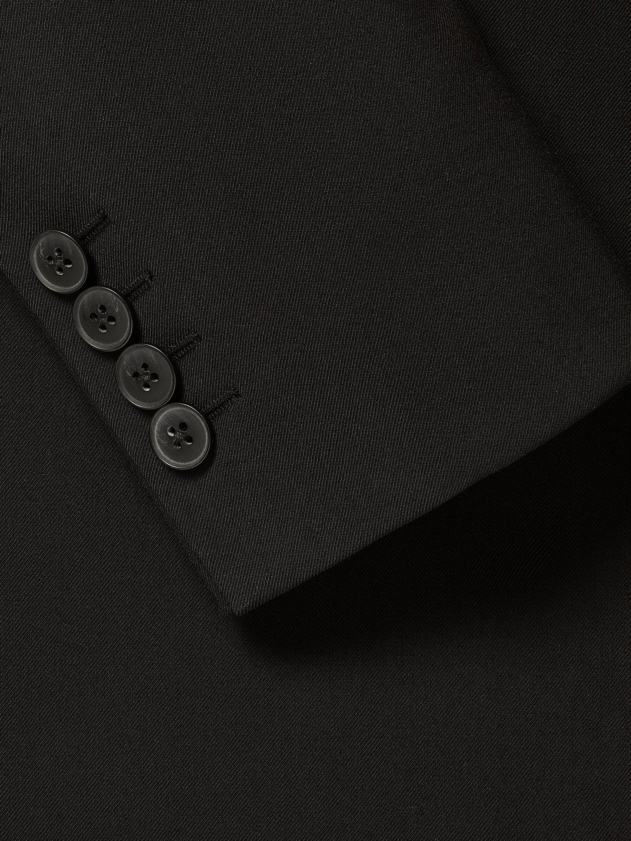 Relaxed-Fit Two-Button Twill Blazer