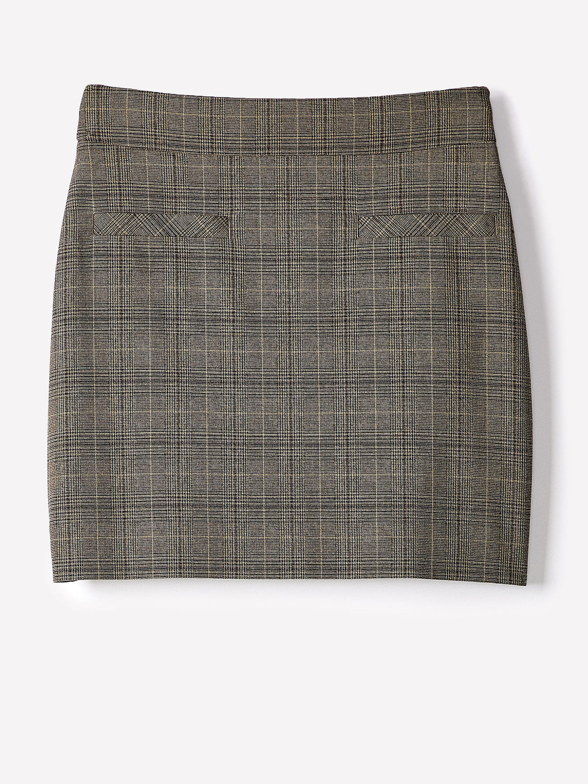 Plaid Wool-Blend Mini Skirt
