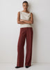 Woven Linen Blend Blouse with Shoulder Twist