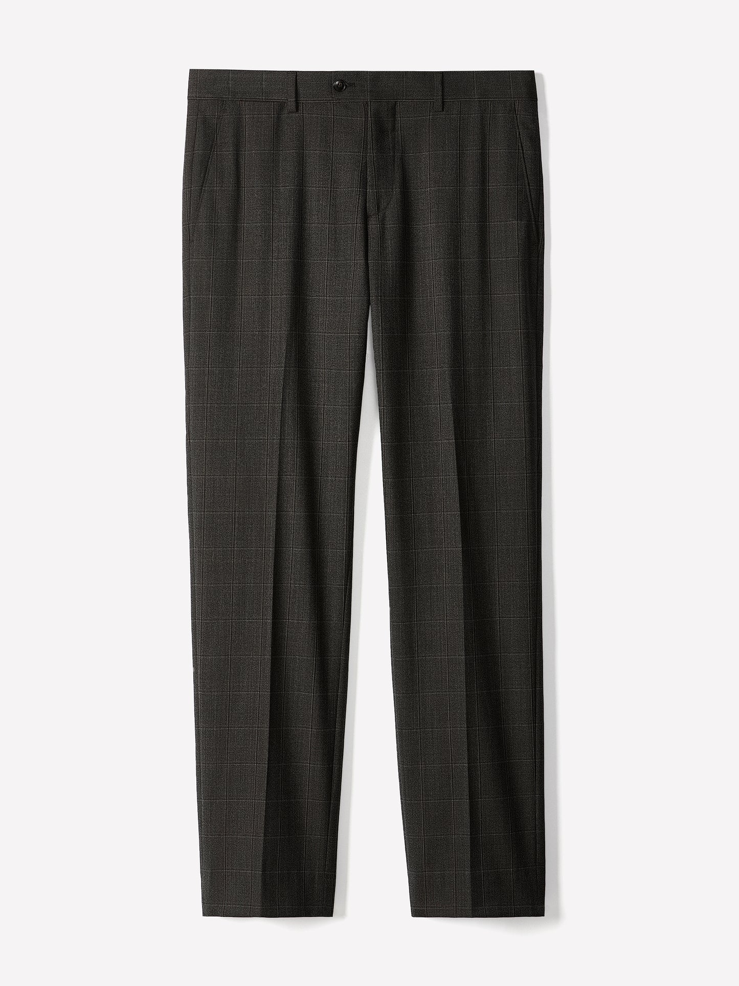 Slim Fit Wool Blend Charcoal Check Blazer