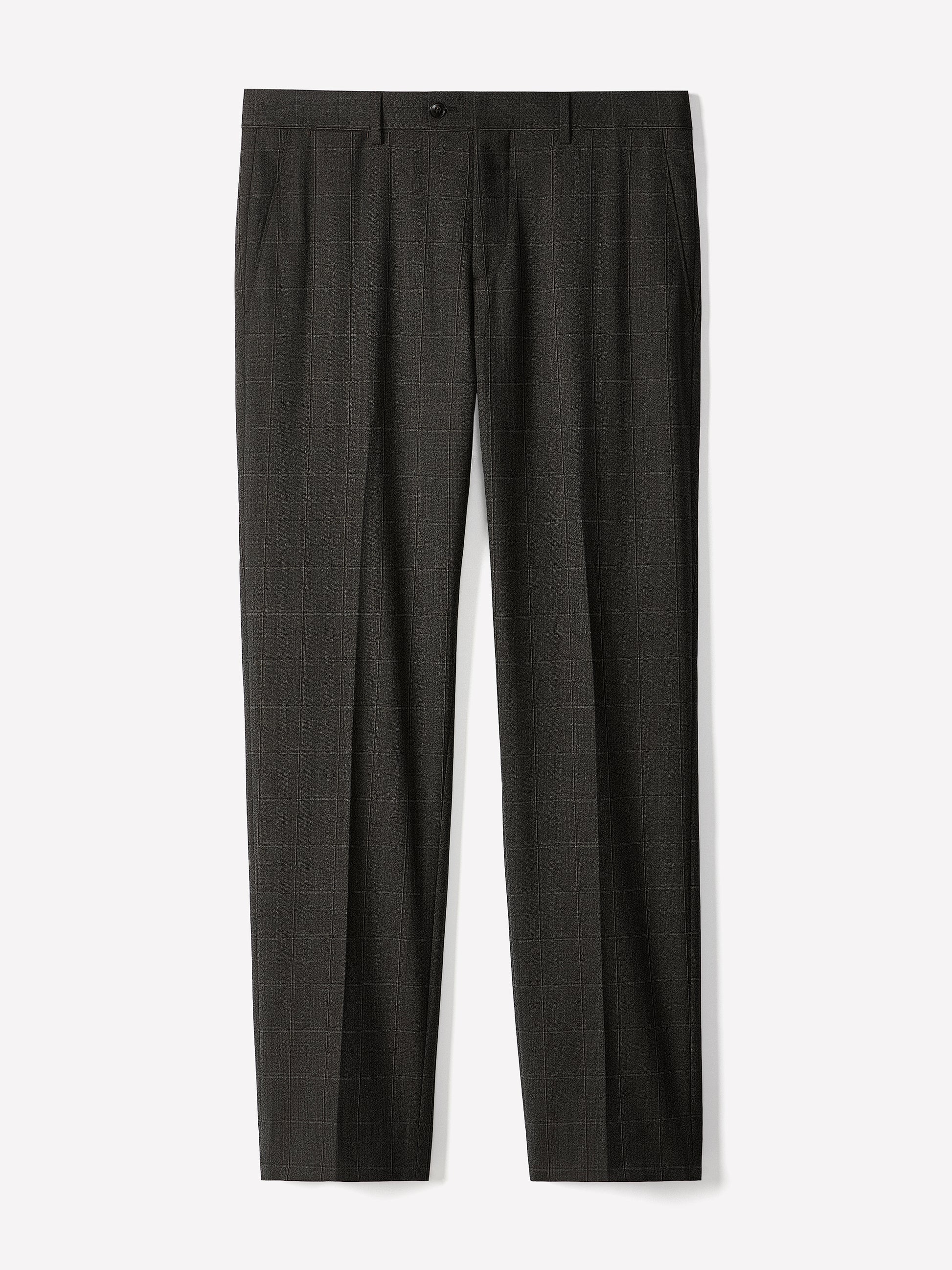 Slim Fit Wool Blend Charcoal Check Blazer
