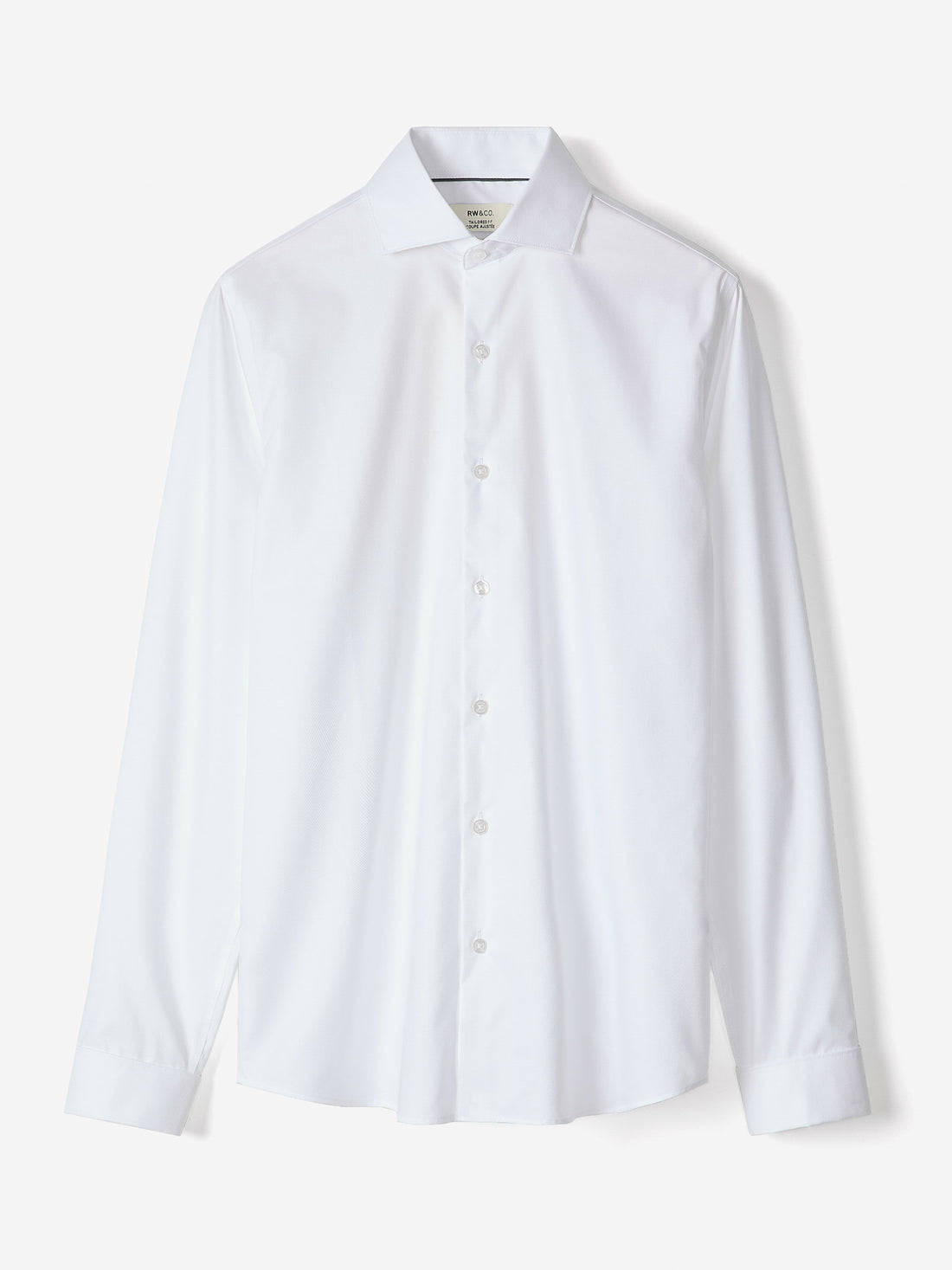 white christmas dresses Supima Non-Iron Cotton Solid Color Straight Collar Dress Shirt - White main image 0