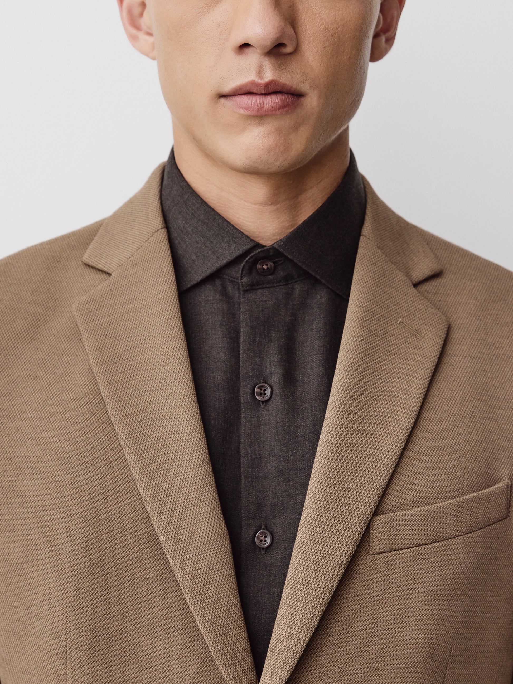 Slim Fit Knit Blazer