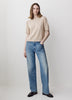Woven Denim Pant Mid Rise Slouchy Straight Fit