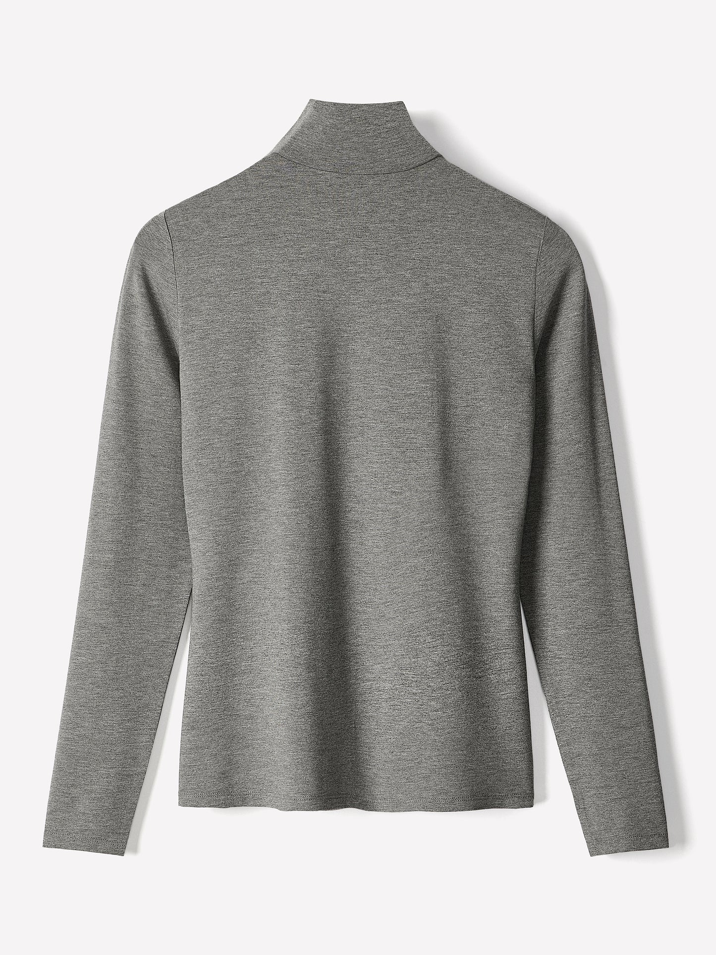 Knit Pullover Fitted Stretch Viscose Mock Neck