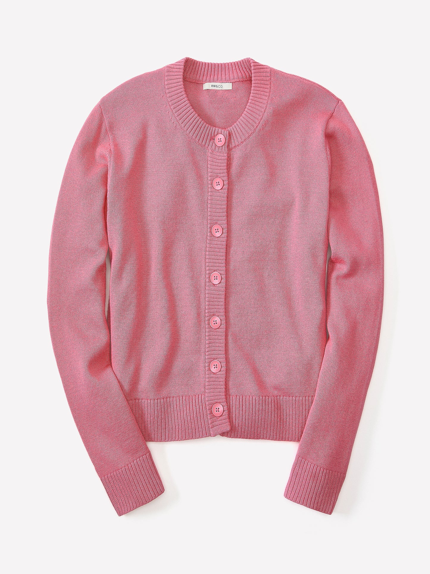 Wool-Blend Long-Sleeve Crew-Neck Cardigan