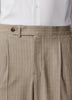 Pleated Tapered-Leg Striped Suit Pant