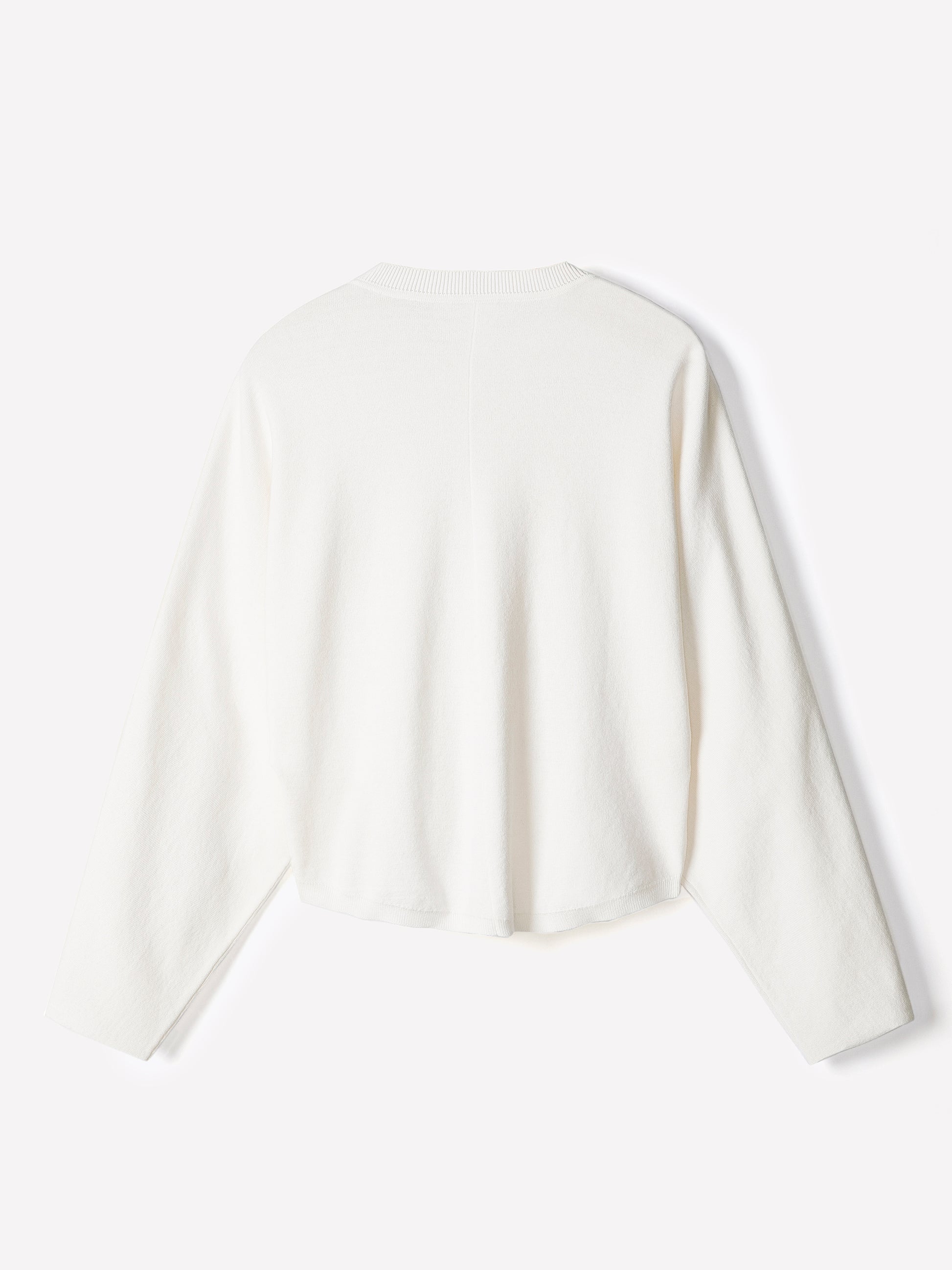 Knit Sweater Dolman Sleeve Cotton Blend