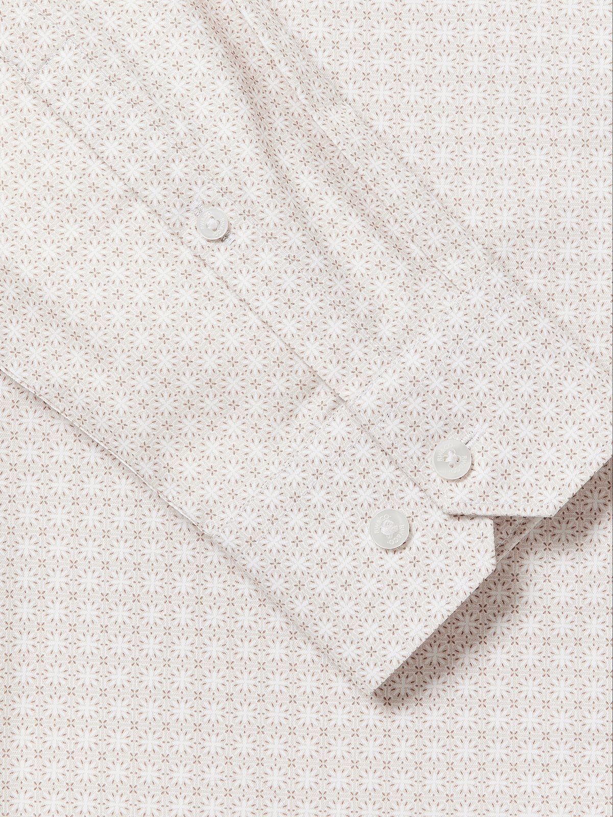 Tailored-Fit Dress Shirt with Geo Floral Pattern