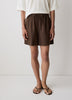 Linen-Blend Mid-Rise Pull-On Short