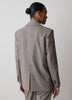Taupe Oversized One-Button Blazer
