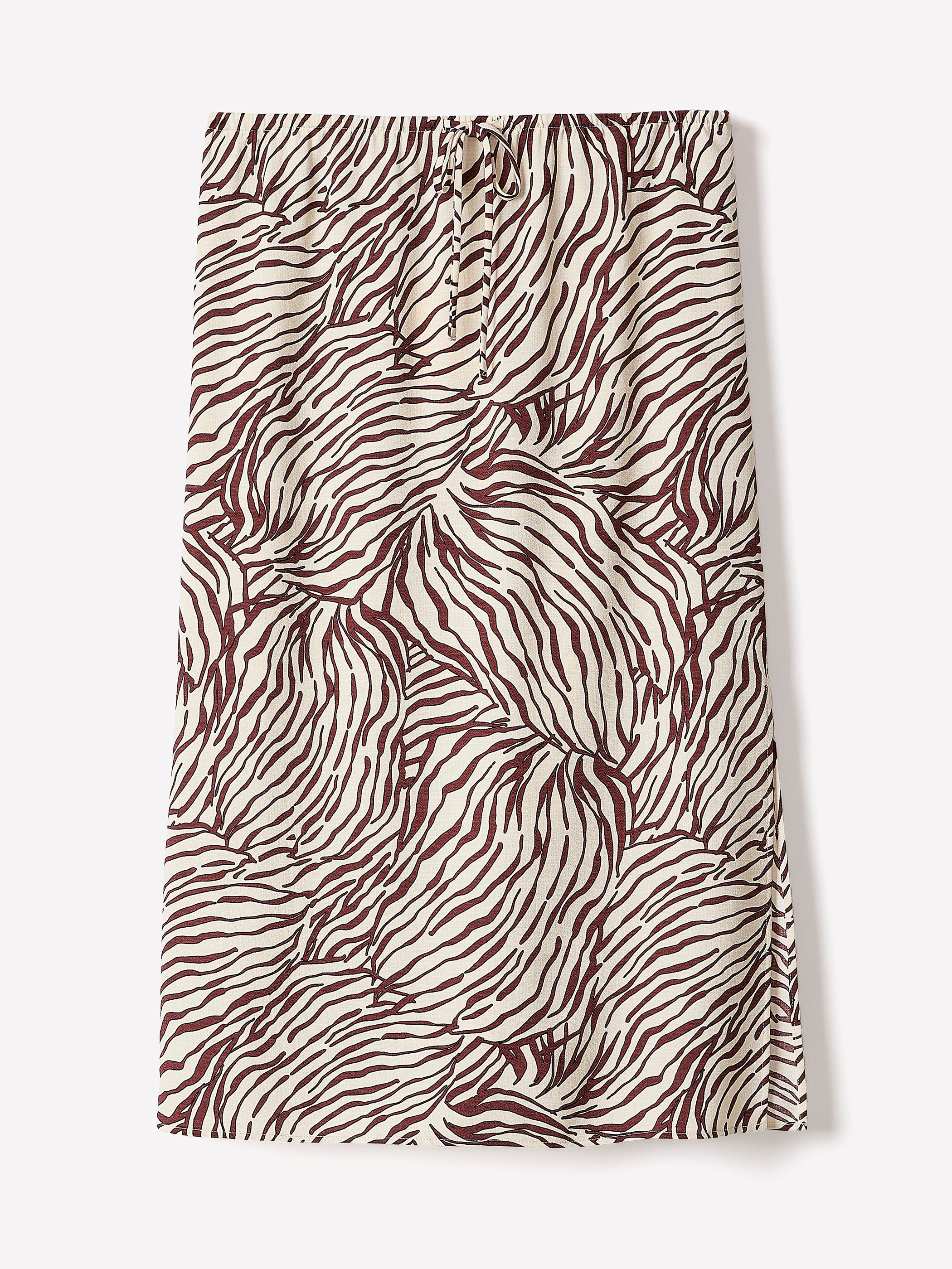 Jupe Midi à Coupe Droite à Taille Haute