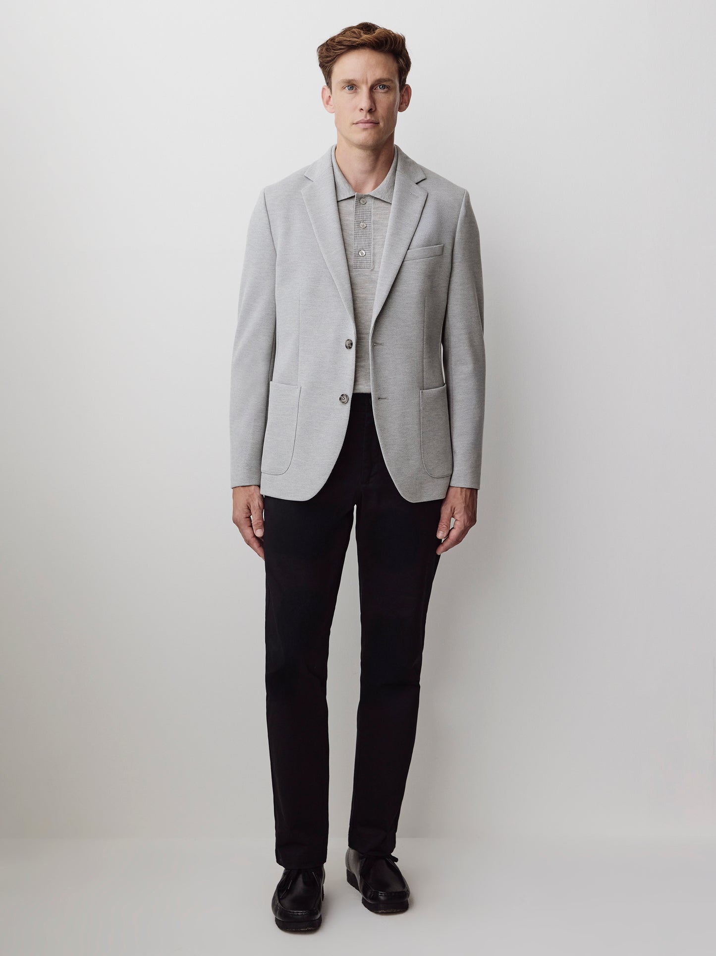 Slim Fit Knit Blazer