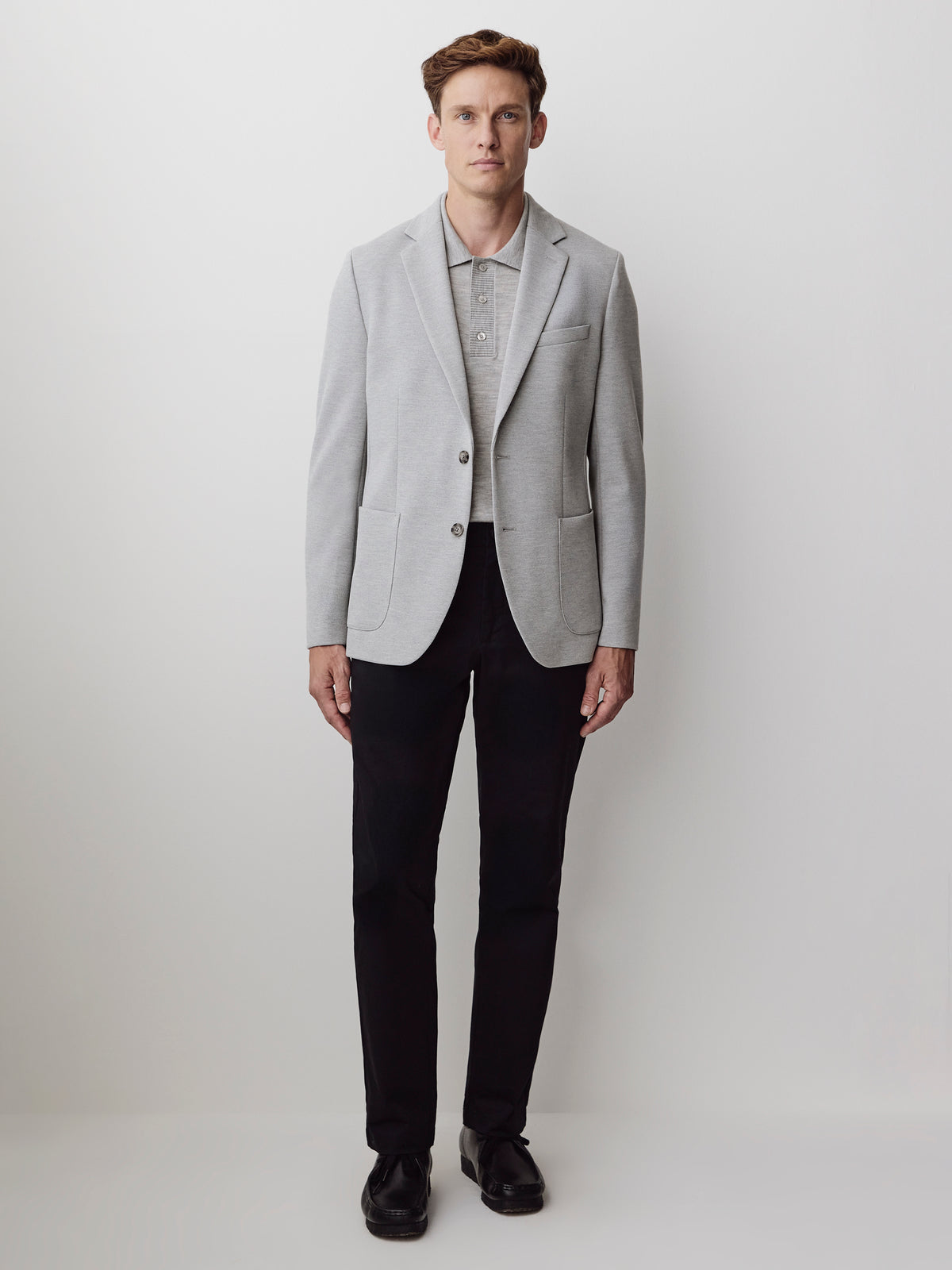 Slim Fit Knit Blazer