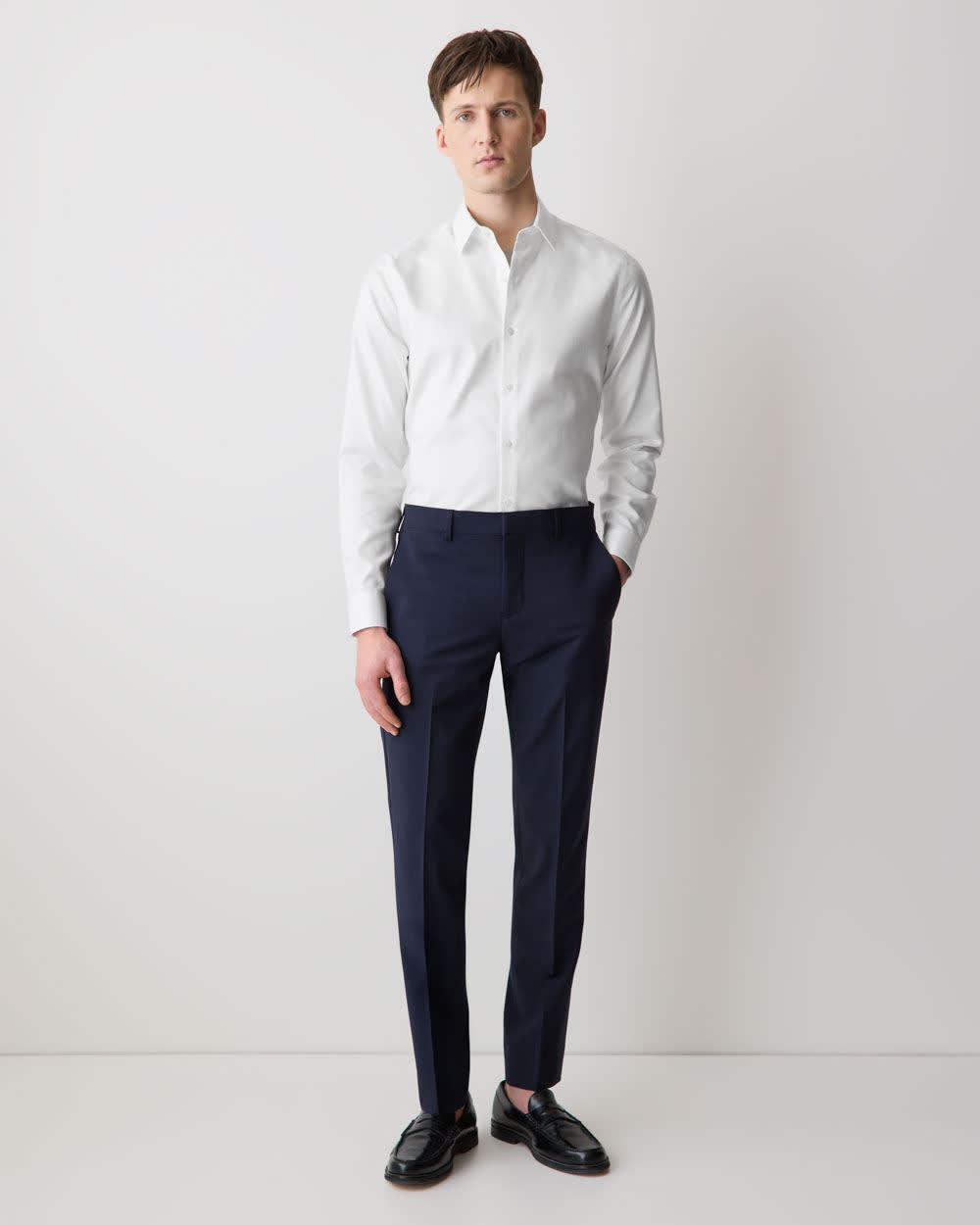Slim-Fit White Dress Shirt
