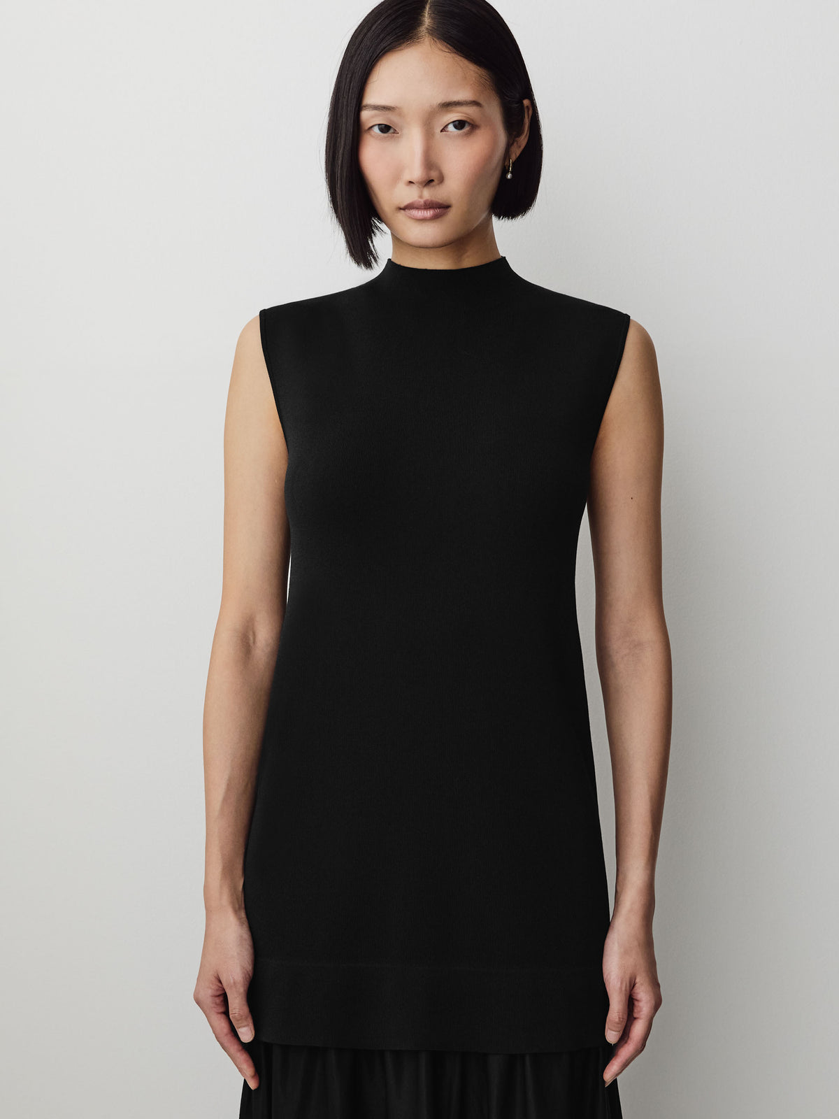 Long Sleeve Boat Neck Mixed Media Dress